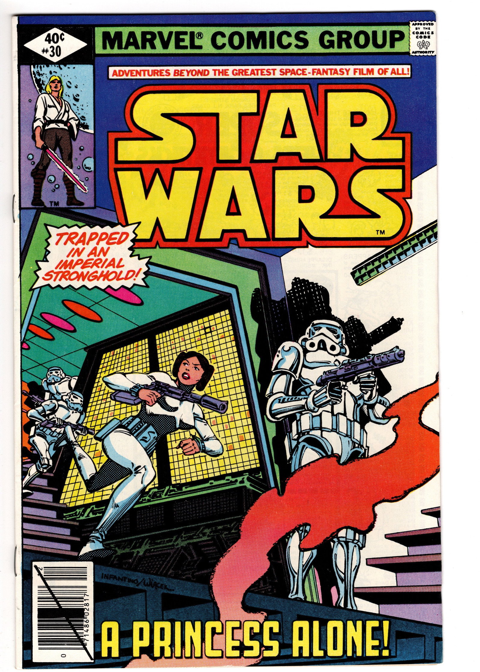 Star Wars #30 (Marvel, 1980): Star Wars #30 features Princess Leia trapped in an Imperial stronghold during Marvel's classic adaptation-era series. Condition Description Please review all images carefully. Light handling wear is