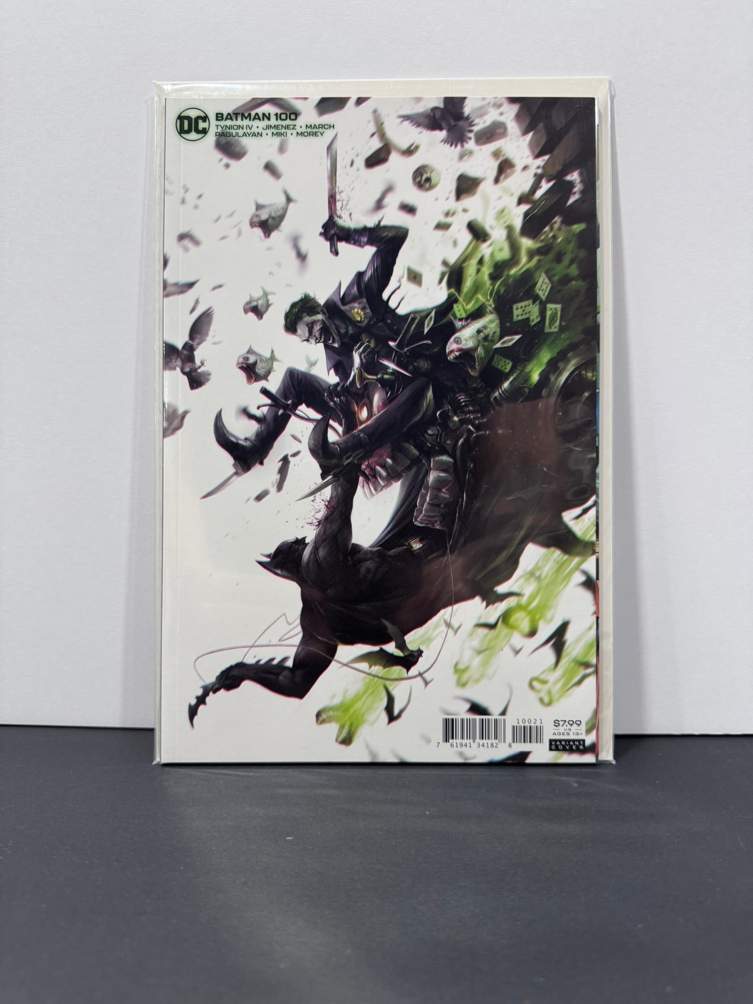 Batman #100 (DC, 2020) Francesco Mattina Variant Cover: Batman #100 is the landmark oversized conclusion to James Tynion IV's blockbuster "The Joker War" storyline and one of the most collected modern Batman issues. This copy features the striking