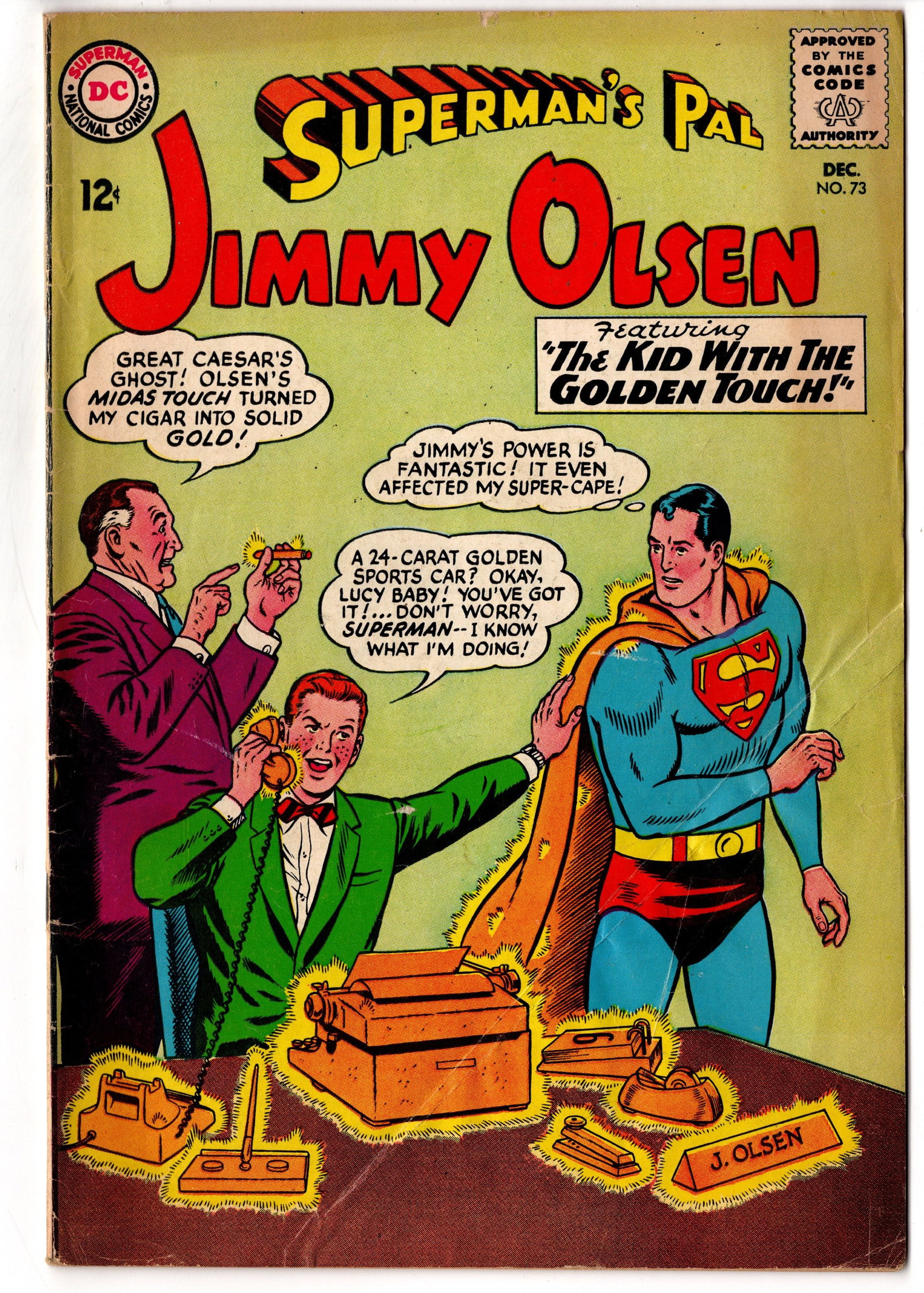 Superman's Pal Jimmy Olsen #73 (DC, 1963): Superman's Pal Jimmy Olsen #73 published by DC Comics in 1963. Please review all photos carefully to determine the condition, completeness, page quality, and any defects. The images shown are of the