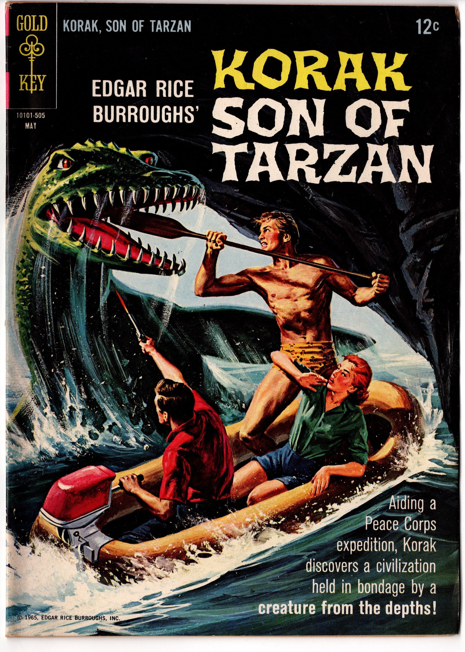Korak, Son of Tarzan #8 (Gold Key, 1965): Korak, Son of Tarzan #8 published by Gold Key Comics in 1965, featuring Edgar Rice Burroughs' jungle hero. Please review all photos carefully to determine the condition, completeness, page quality,