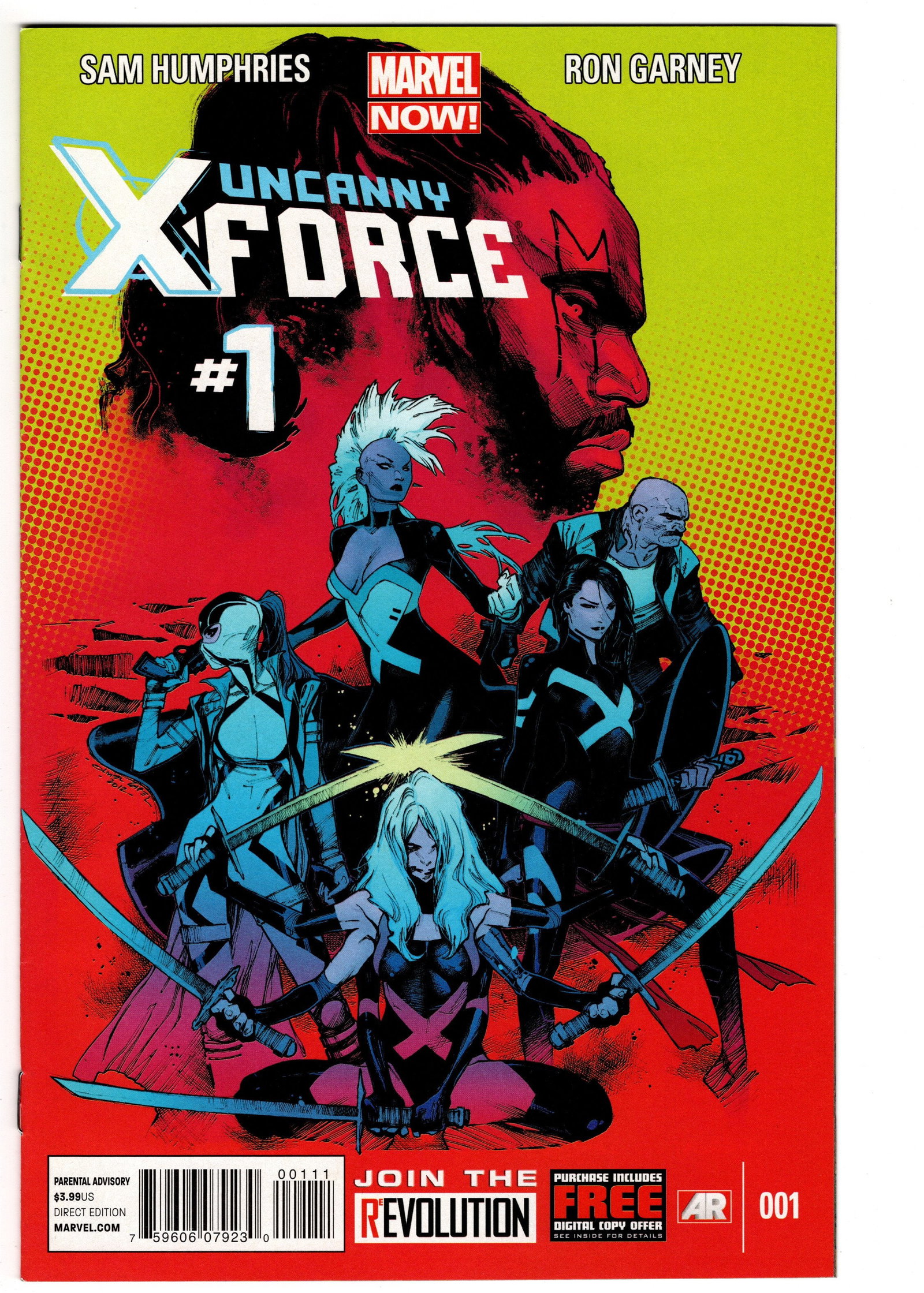Uncanny X-Force #1 (Marvel, 2013): Uncanny X-Force #1 launches a bold new chapter for Marvel's premier black-ops mutant strike team under writer Sam Humphries and artist Ron Garney. Operating outside the traditional X-Men philosophy,