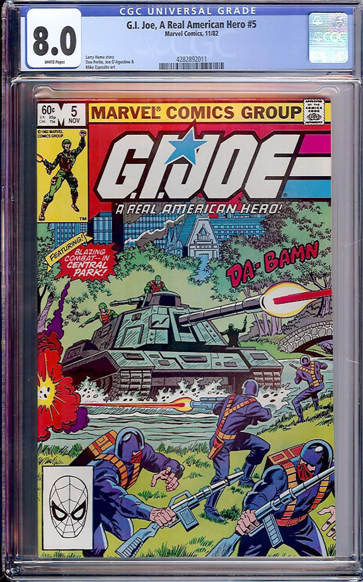 G.I. Joe, A Real American Hero #5 (Marvel, 1982) CGC 8.0 (1 of 1)
