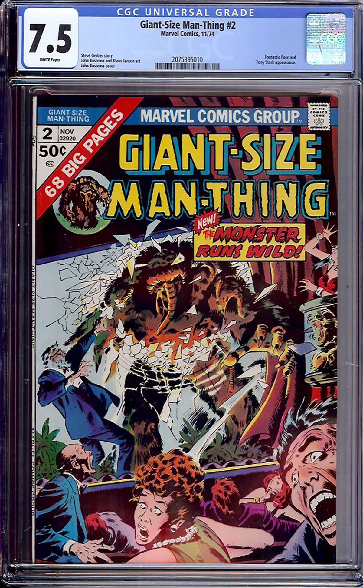 Giant-Size Man-Thing #2 (Marvel, 1974) CGC 7.5 (1 of 1)