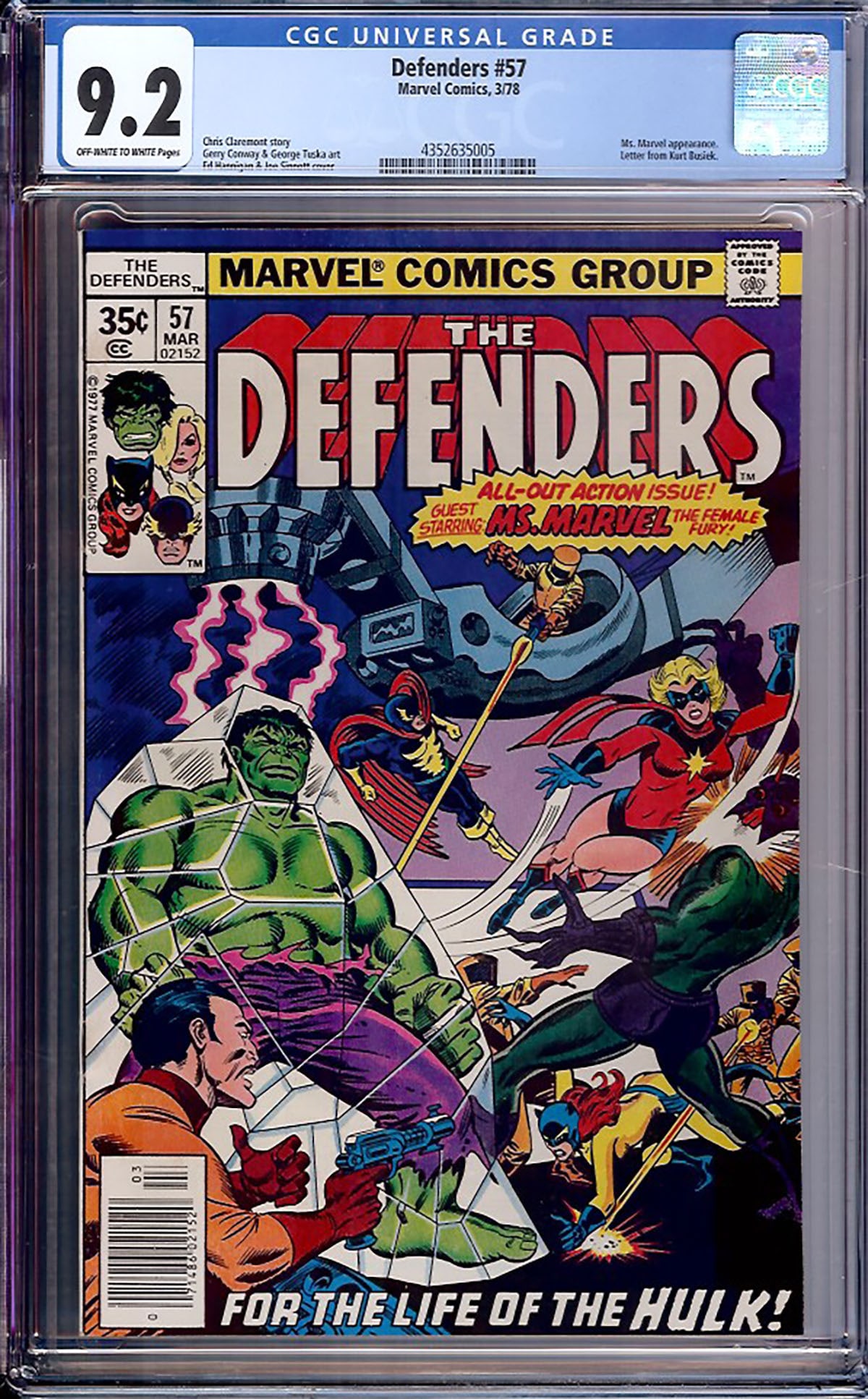 Defenders #57 (Marvel, 1978) CGC 9.2 (1 of 1)