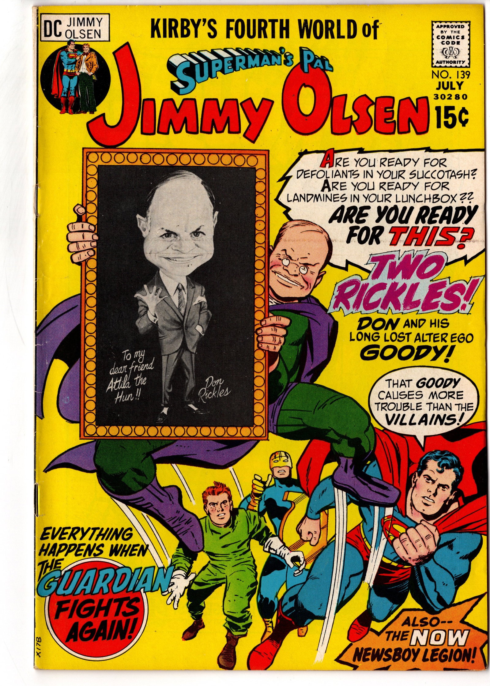 Superman's Pal Jimmy Olsen #139 (DC, 1971): Superman's Pal Jimmy Olsen #139 published by DC Comics in 1971 during Jack Kirby's celebrated Fourth World run. Features a memorable Don Rickles guest appearance along with Kirby's New Gods mythology.