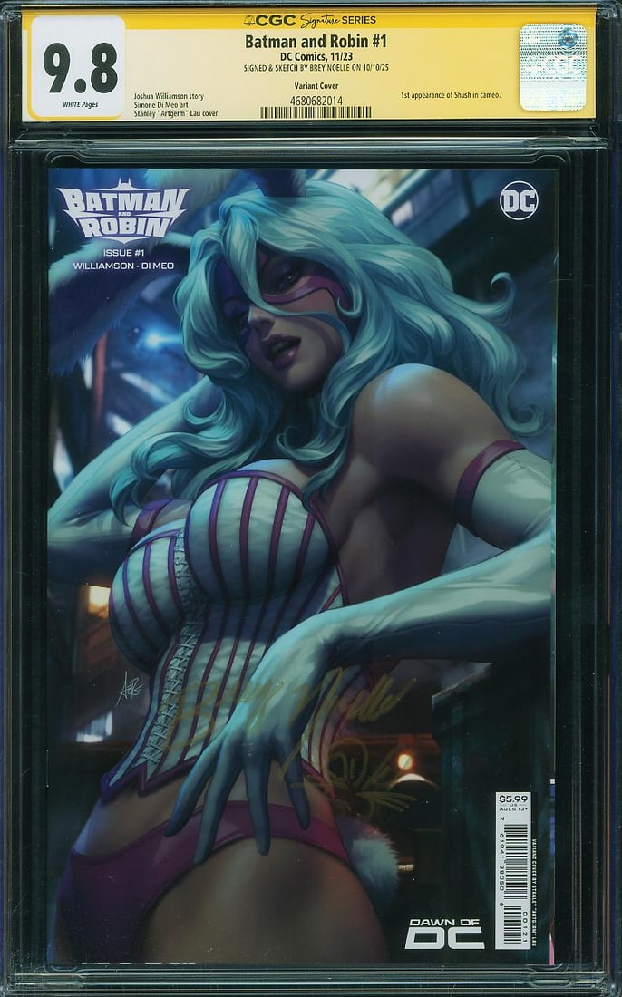 Batman and Robin #1 Artgerm Variant Cover (DC, 2023) CGC Signature Series 9.8 (1 of 1)