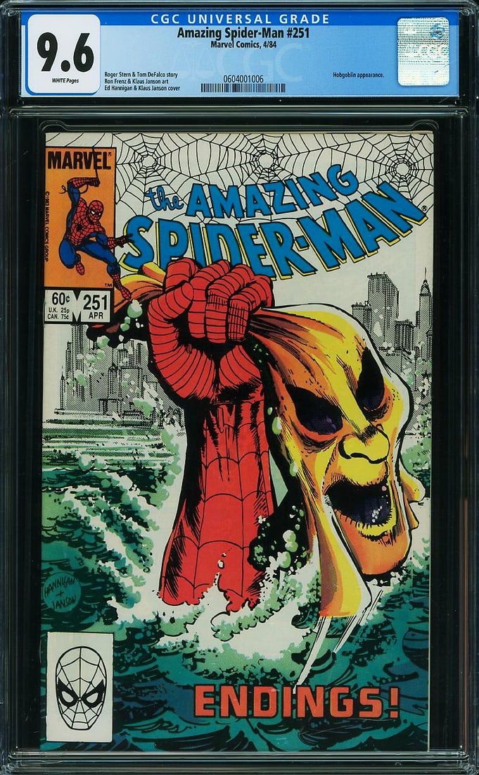 Amazing Spider-Man #251 (Marvel, 1984) CGC 9.6: Amazing Spider-Man #251 (Marvel, 1984) is a professionally graded comic suited for collectors building focused runs, character collections, or high-grade genre sets. This issue sits within the larger