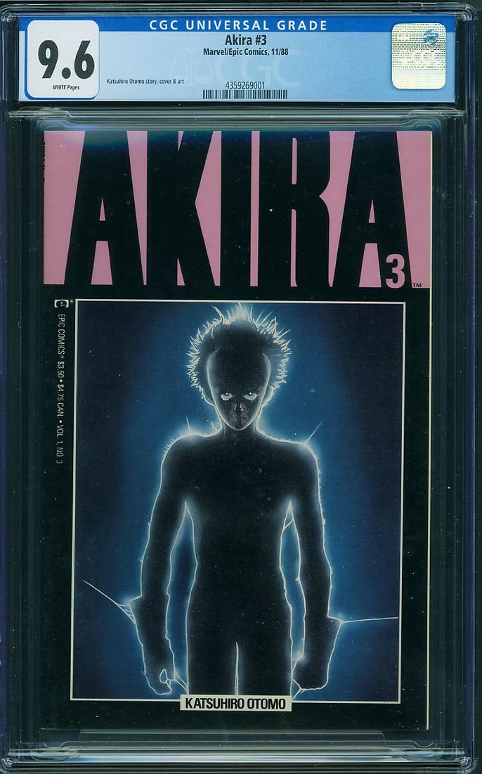 Akira #3 (Epic/Marvel, 1988) CGC 9.6: Akira #3 (Epic/Marvel, 1988) is a professionally graded comic suited for collectors building focused runs, character collections, or high-grade genre sets. Akira is one of the most important