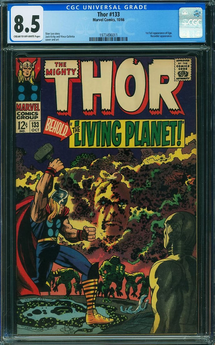Thor #133 (Marvel, 1966) CGC 8.5 – 1st Full Appearance of Ego, the Living Planet (1 of 1)