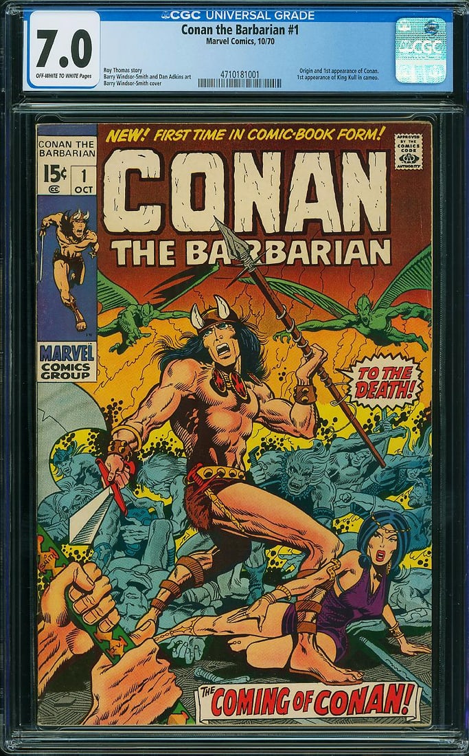 Conan the Barbarian #1 (Marvel, 1970) CGC 7.0 (1 of 1)