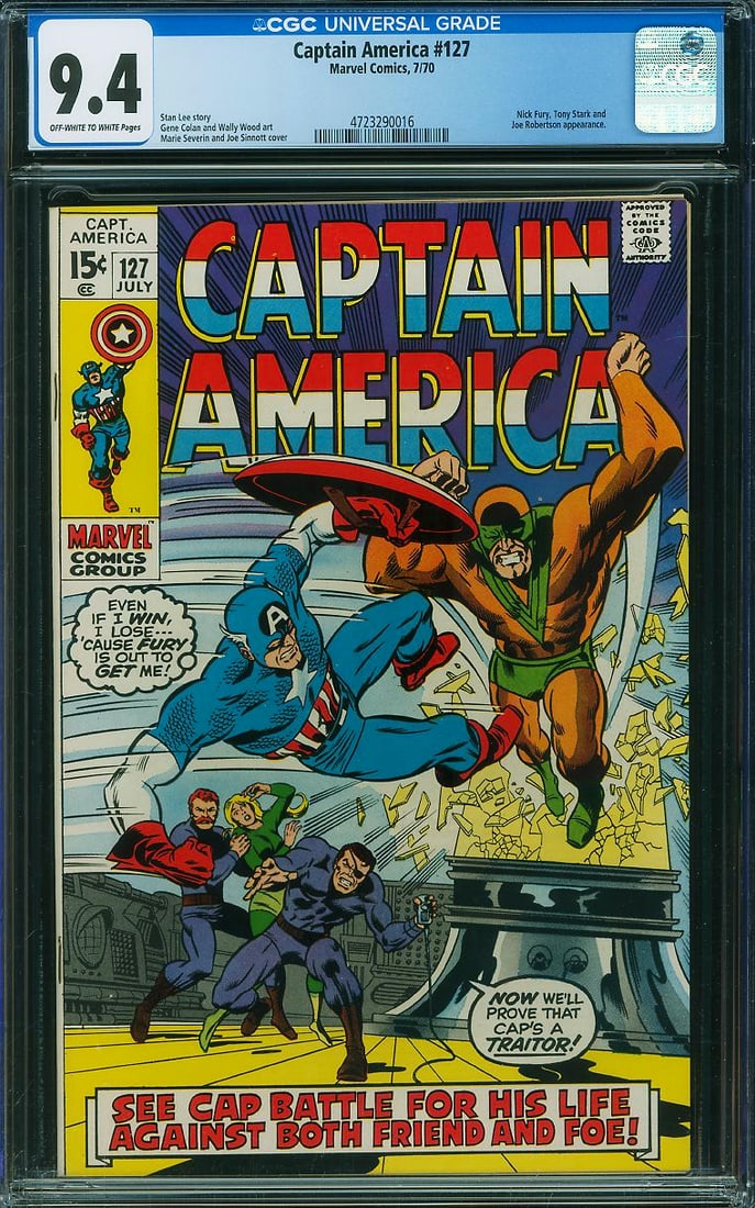 Captain America #127 (Marvel, 1970) CGC 9.4 (1 of 1)