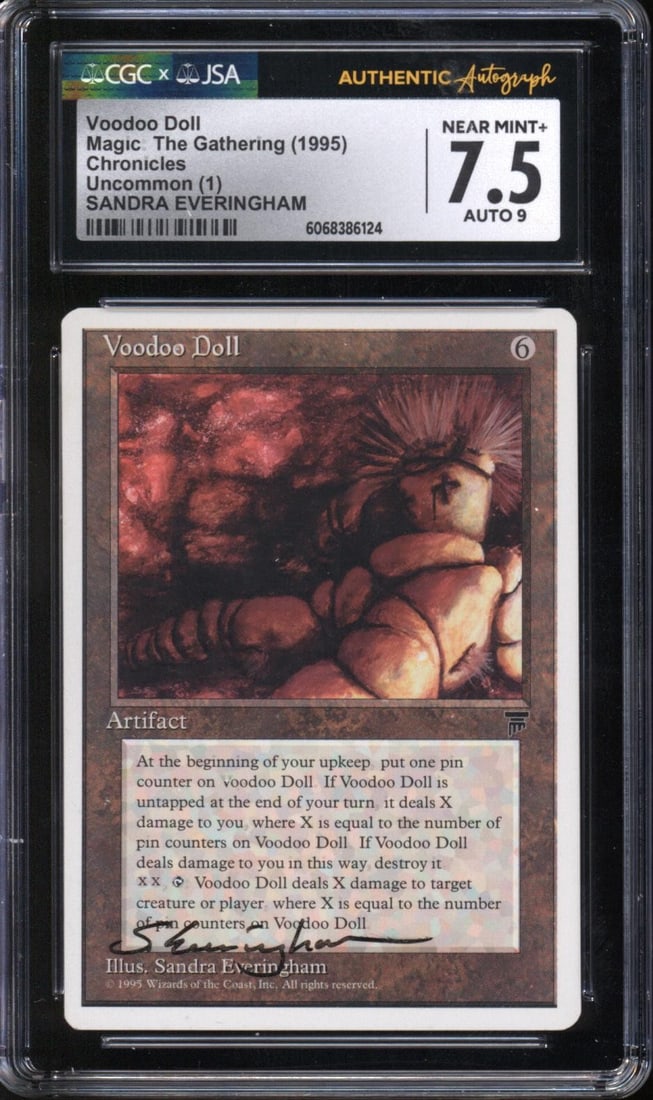 Voodoo Doll (Chronicles, 1995) CGC x JSA 7.5 Auto 9 Sandra Everingham Signed (1 of 1)