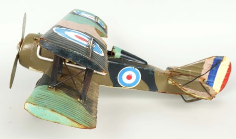 Cool Metal World War 1 Model Plane Fun Piece of Folk Art