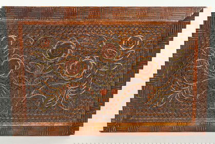 Beautiful Antique Inlaid and Carved Wooden Box! Exceptional Workmanship!
