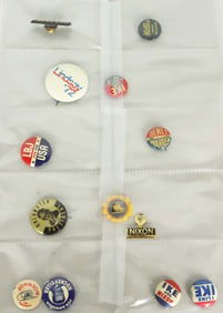 Vintage Political Pin Backs Very Rare Great Collection #3