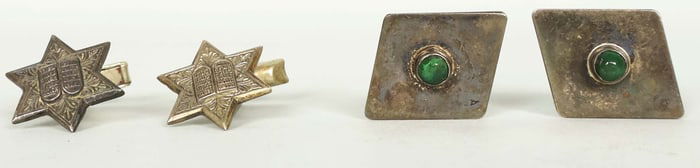 2 Pair of Sterling Silver Antique Cuff Links 20 Grams. Good Condition!