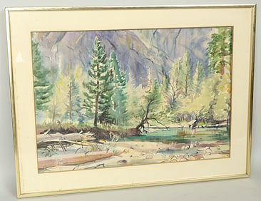 Beautiful Original Water Color Nature Scene. A Very Pretty Piece.