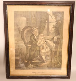 Rare and Very Beautiful Lithograph. "Head and Toe" Copyright by C. Thornton.