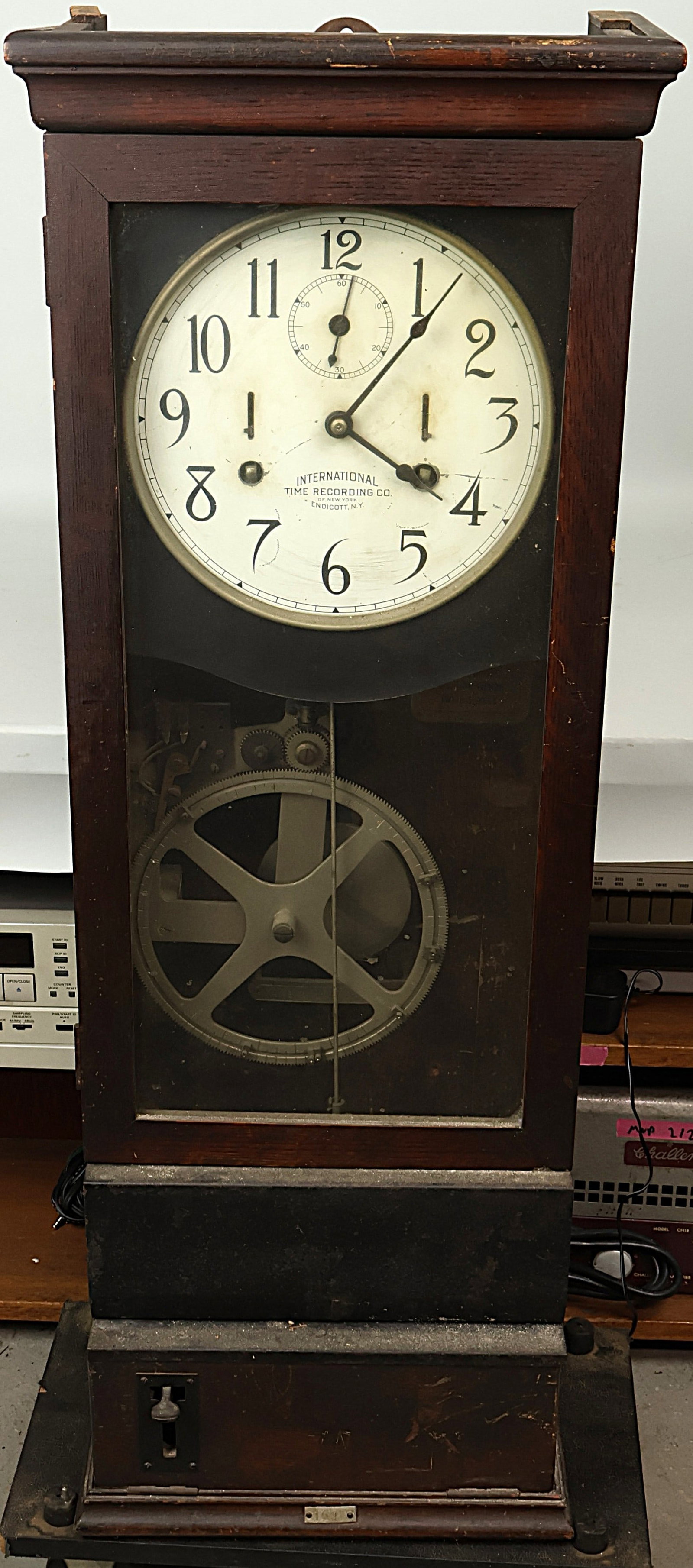 Beautiful Turn of the Century Time Clock Made by International Time Recording Co. of New York. (1 of 9)