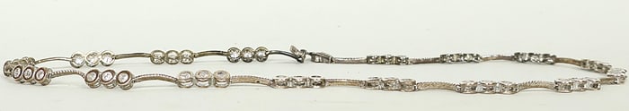 Sterling Silver and CZ Necklace Fine Workmanship.