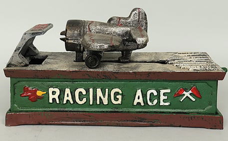 Cool Cast Iron "Vintage" Mechanical Bank. Works Perfectly.