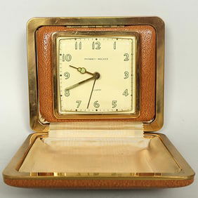 Phinney Walker Traveling Alarm Clock.  Very nice example in working condition with original box!