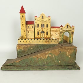 Antique German Wood Toy Fort/Castle! Circa 1900's. Good Condition.