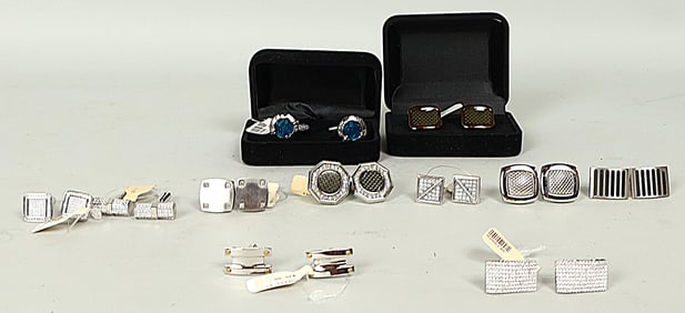 Cufflinks Lot, Genuine Stones, Very Fashionable Pieces. Retail Priced $550.00 Mint!