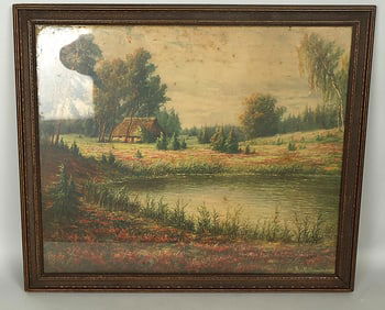 Amazing Water Color by Listed Artist A.A. Simonsen. Beautifully Executed!