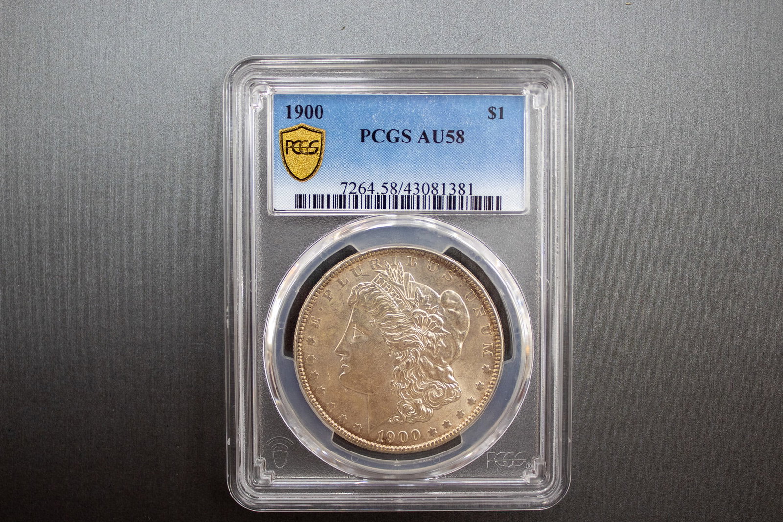 1900 Silver Dollar Coin, PCGS AU 58 (1 of 4)