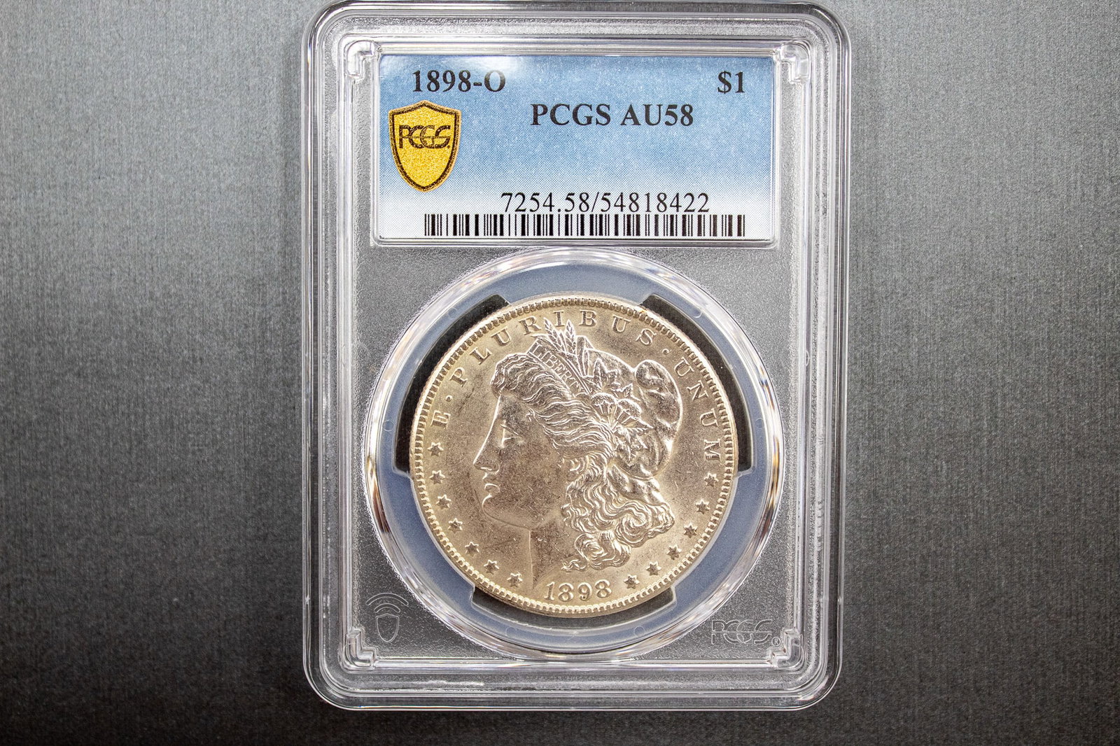 1898 Silver Dollar Coin, PCGS AU 58 (1 of 4)