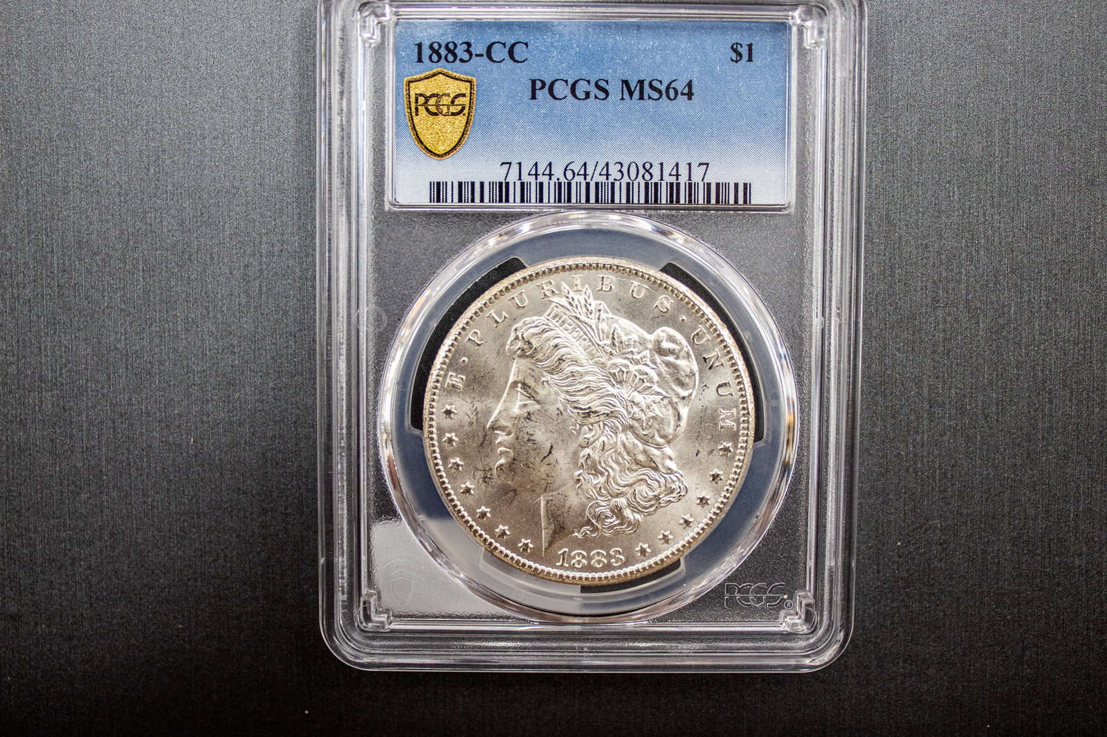 1883 Carson City Mint Morgan Dollar Coin, PCGS MS 64 (1 of 7)