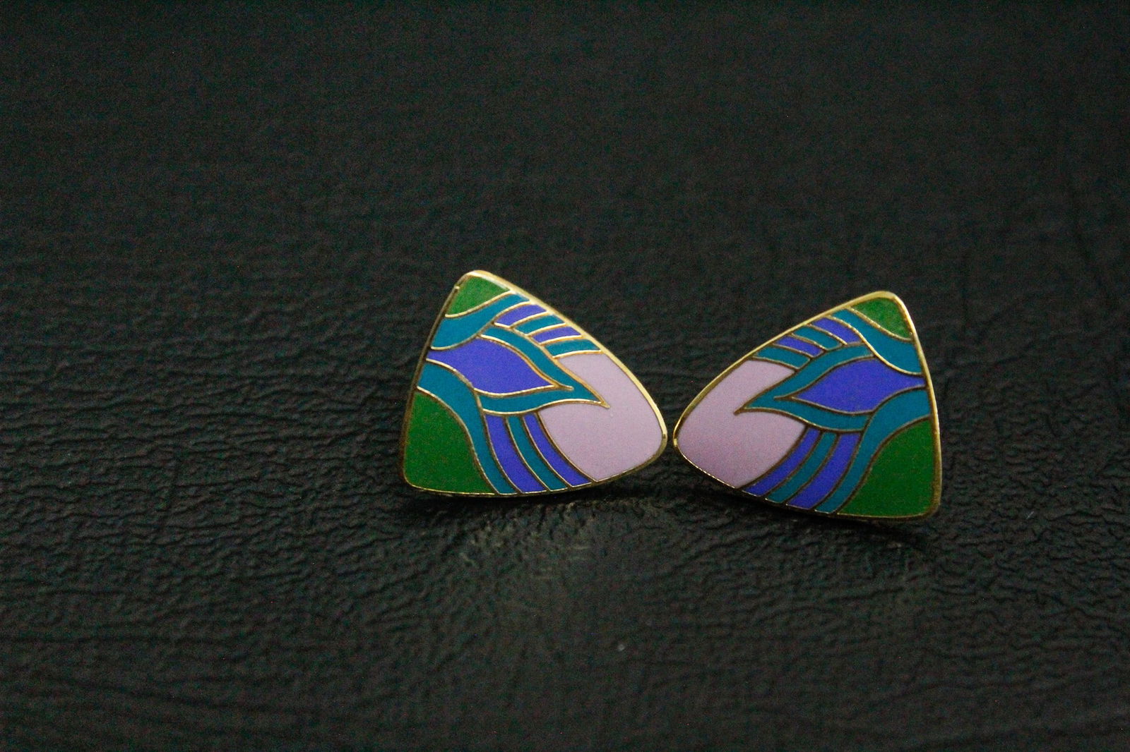 Vintage Laurel Burch Gold Plated "Egyptian Flower" Earrings (1 of 4)