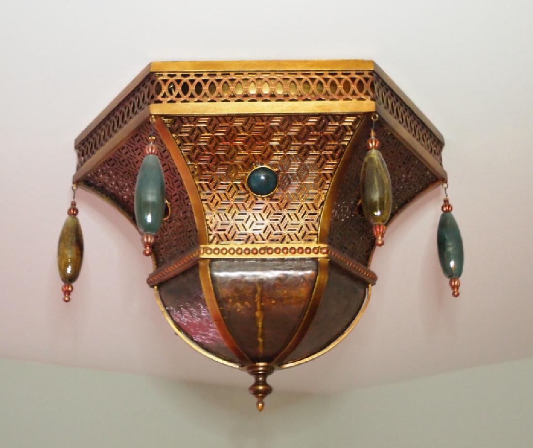 Metal and glass ceiling fixture (1 of 2)