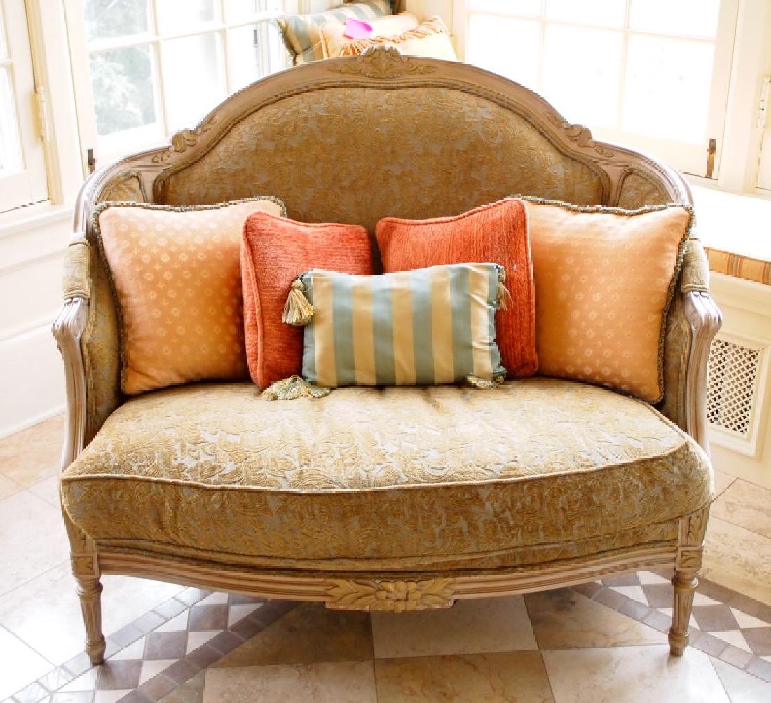 Louis XVI style chair with ottoman (1 of 3)