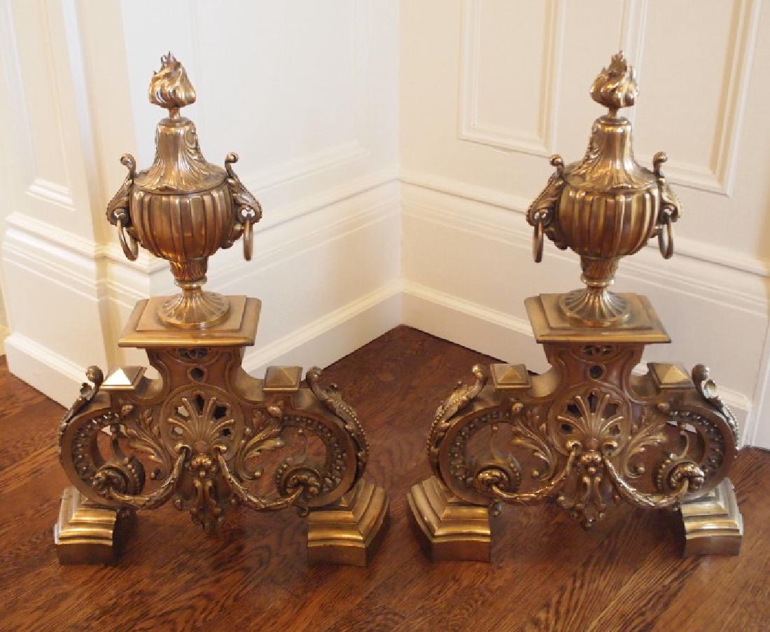 Pair French style andirons (1 of 1)