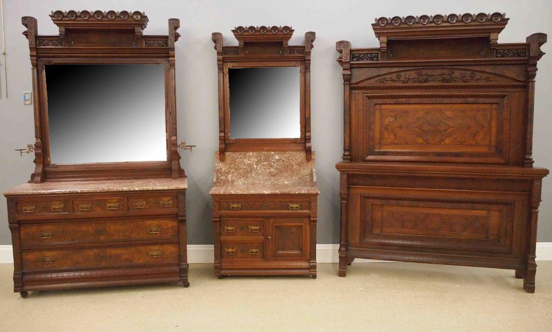 Victorian Eastlake bedroom set