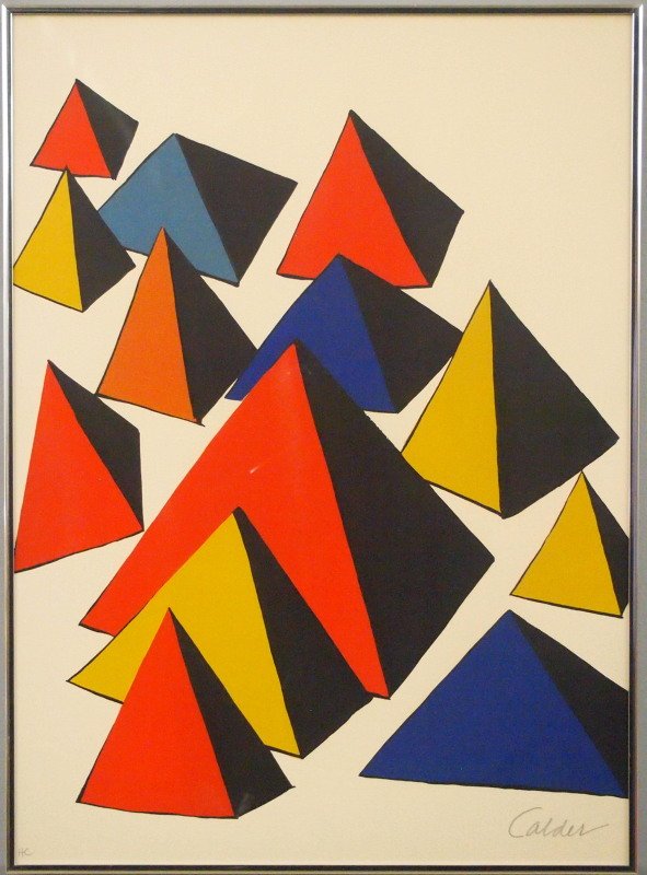 Calder "Pyramids" lithograph (1 of 2)