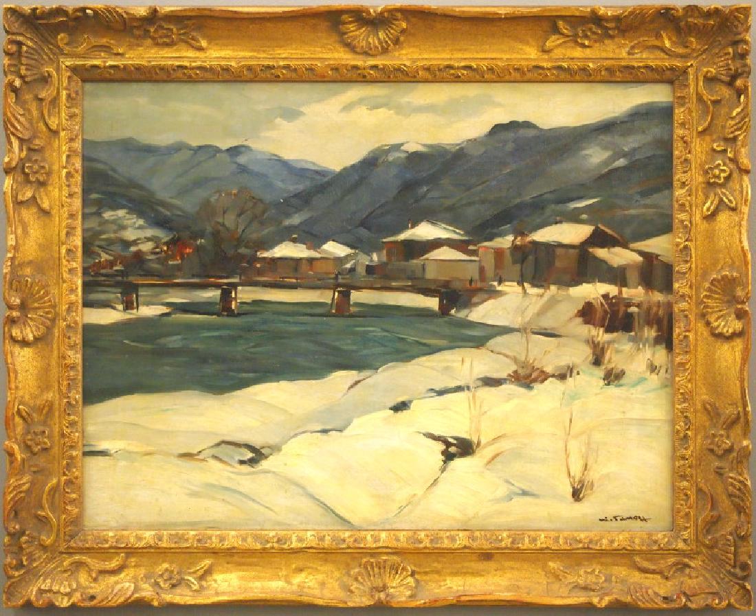 Oil painting winter landscape (1 of 3)