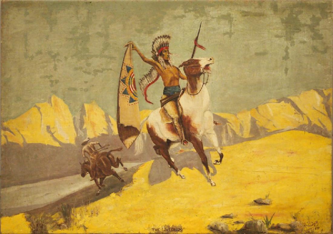 Oil painting of "The Sioux" (1 of 4)
