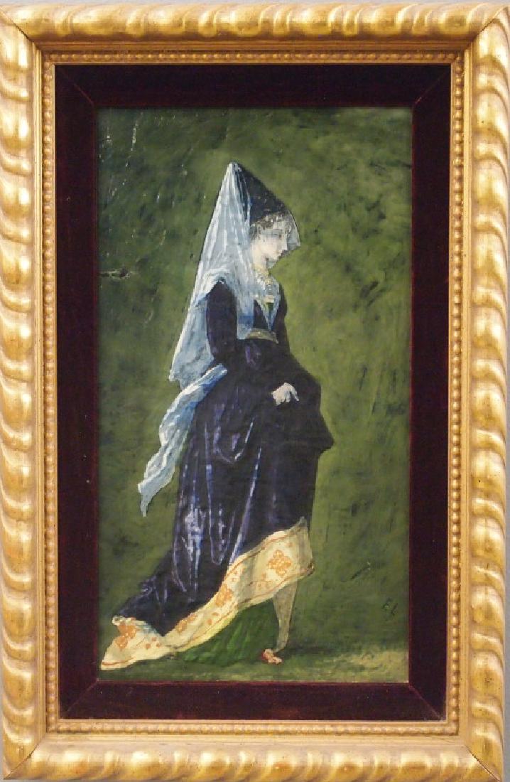 Painted ceramic tile (1 of 4)