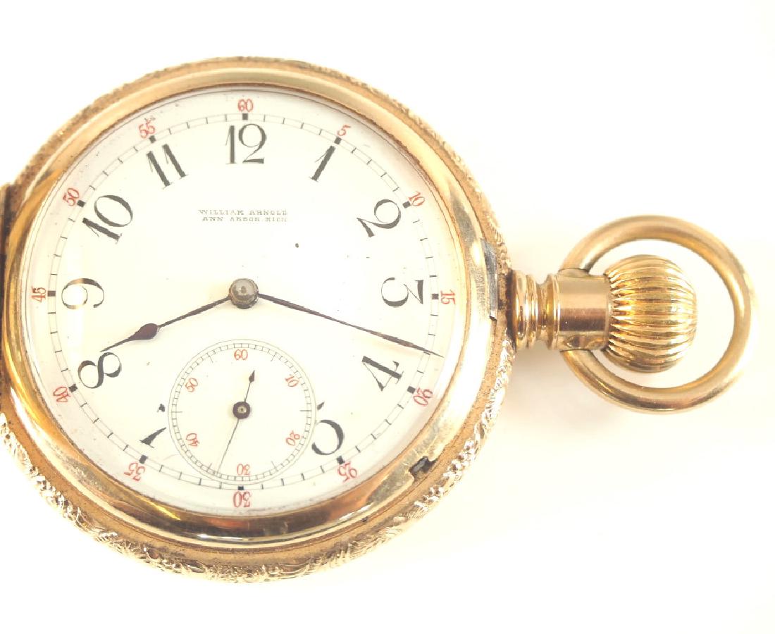 Swiss 14k Private label pocket watch (1 of 4)