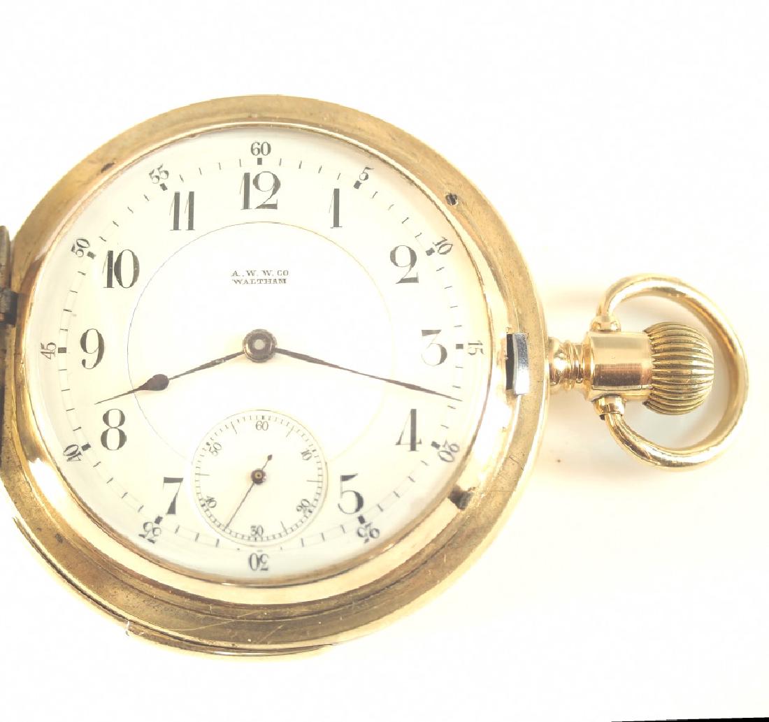 A. W. W. Co 18 k five minute repeating pocket watch (1 of 4)
