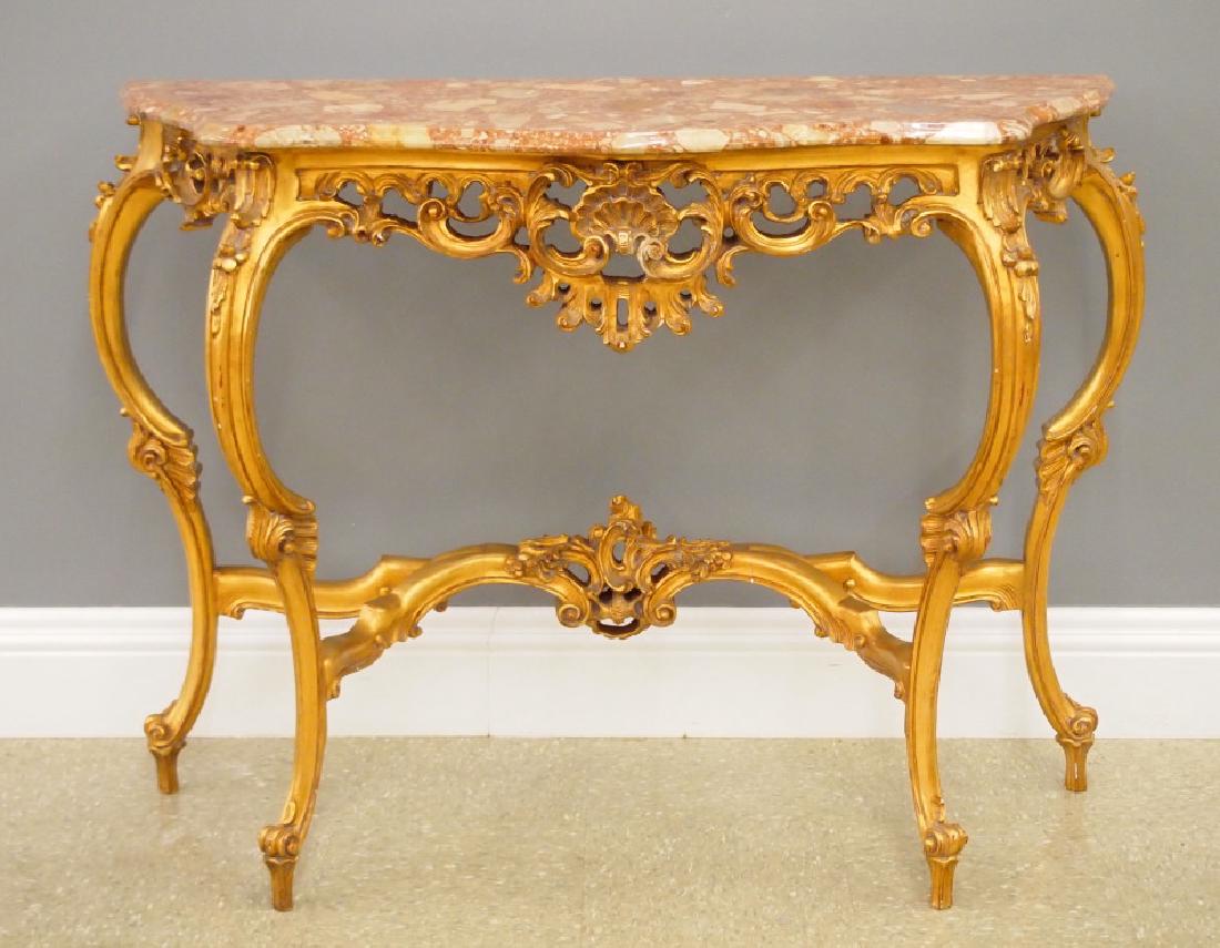 Louis XV Style Gilded console (1 of 2)