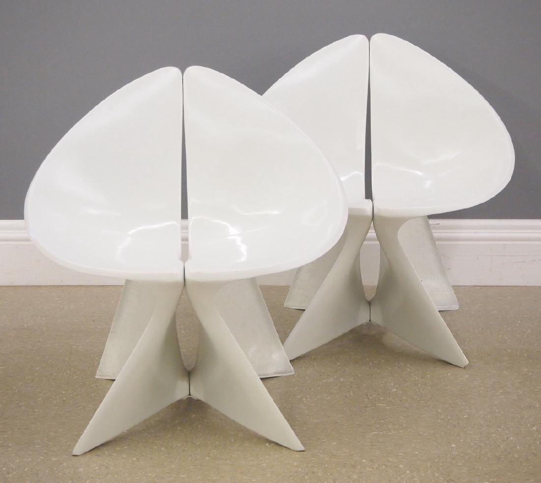 Pr Fiberglass side chairs (1 of 3)
