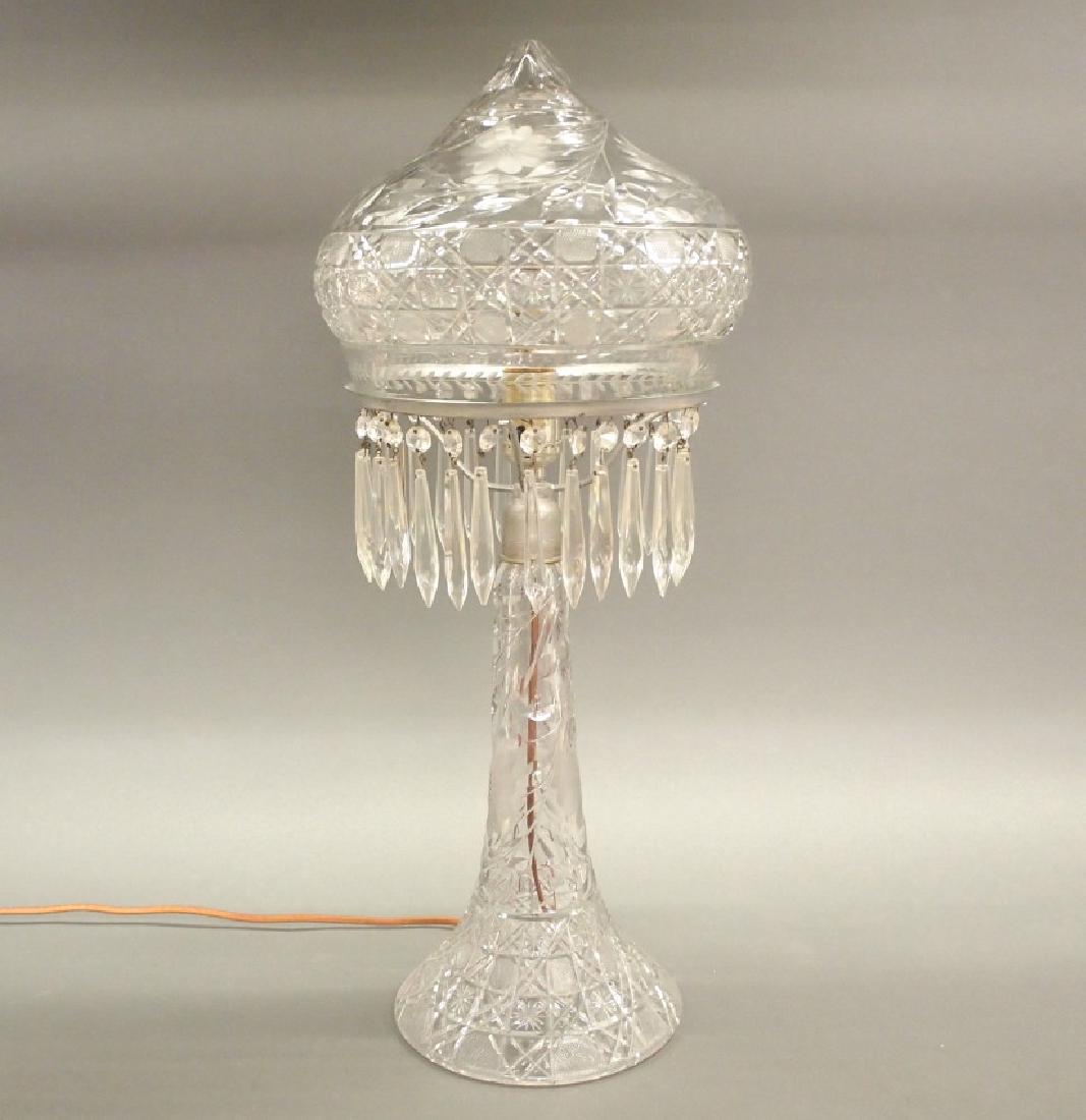 Fry Cut Glass Lamp (1 of 2)