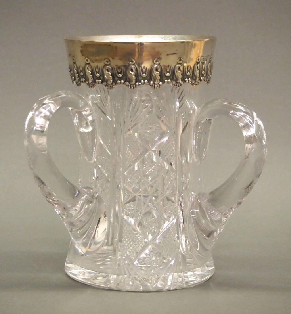 Tiffany Sterling and crystal vase (1 of 1)