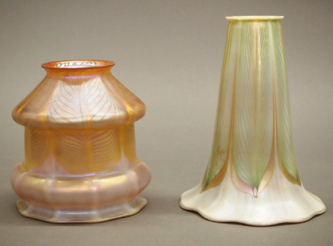 2 Quezal Art Glass shades (1 of 3)