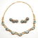 14 kt Yellow Gold & Blue Zircon Parure