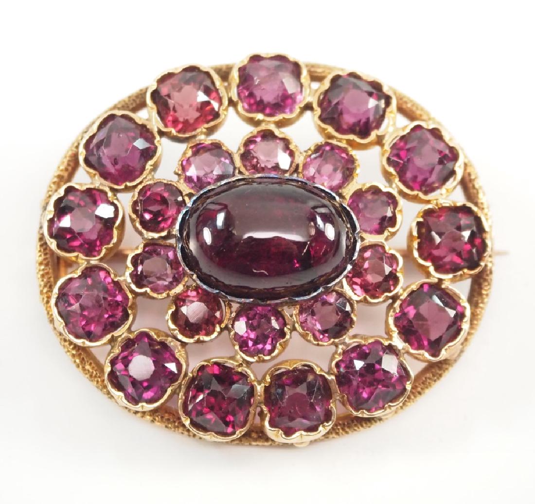 Late Victorian Almandine Garnet Brooch (1 of 2)
